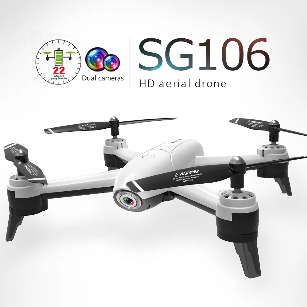 SG106 1080P HD RC Drone Optical Flow Dual Camera Real Time Aerial Video Quadcopter Aircraft Positioning Toys Kids | Игрушки и хобби