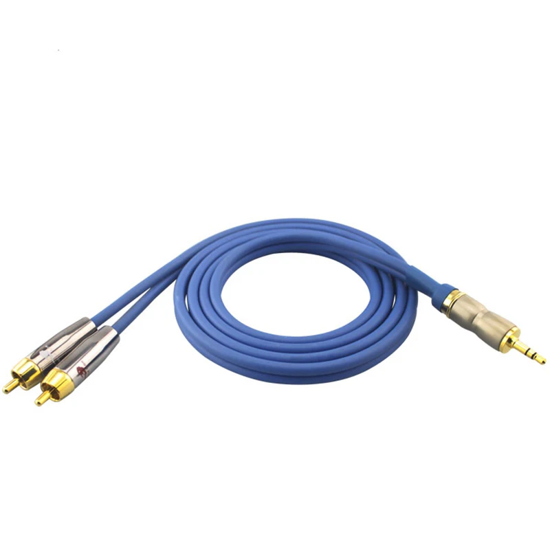 Audio Cable 3.5 mm Mini Jack to Dual RCA Phono Male to