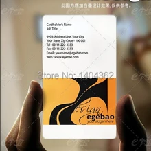 Визитная карточка по индицидуальному заказу печать пластиковые прозрачные/белые чернила ПВХ визитная карточка односторонний принт 500 шт./партия № 2001