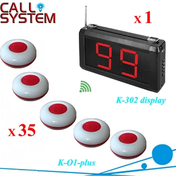 

Call button waiter services 1 receiver work with 35 table beeper buzzer wireless restaurant equipment