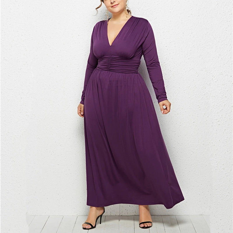 women's plus size black maxi dress