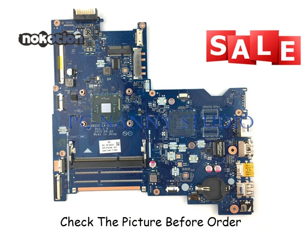 

PANANNY for HP 15-AC Mainboard 815248-501 Laptop Motherboard ABQ52 LA-C811P Celeron Processor DDR3 tested