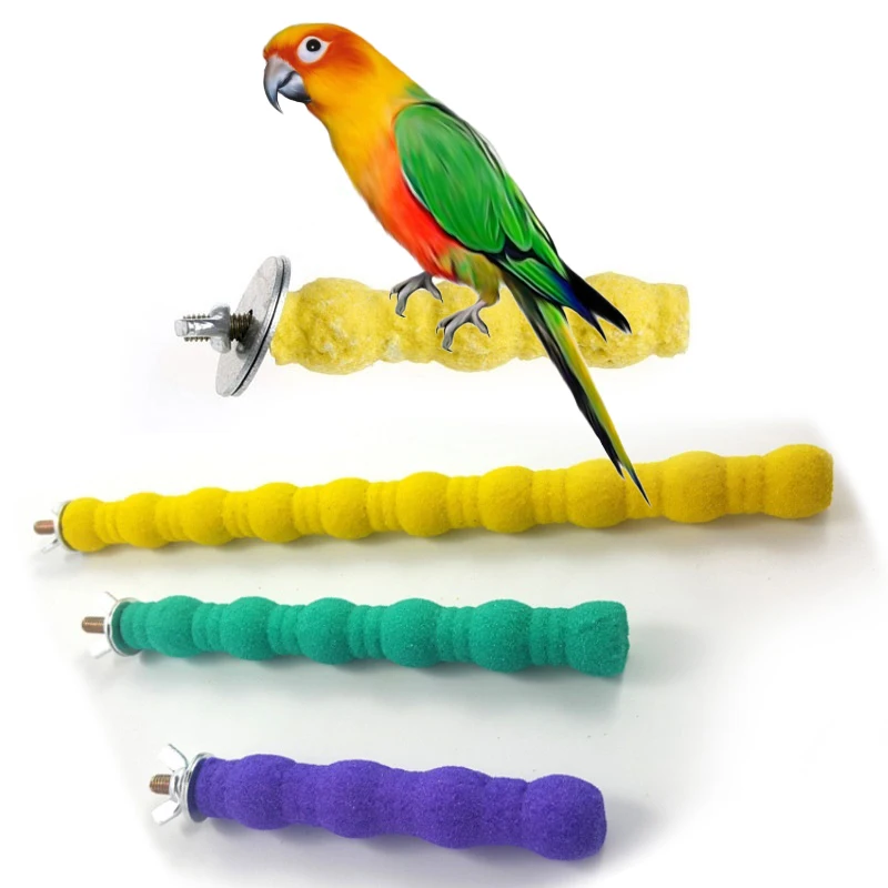 font b Pet b font Bird Toys Parrot Chew Grinding Claw Stand Perches Cage Cockatiel