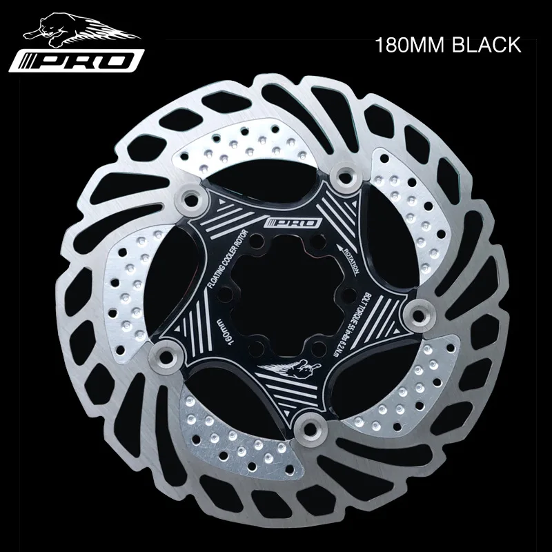 Mountain руль для шоссейного велосипеда, велосипед для быстрого охлаждения плавающие дисковые тормоза Pad140/160/180/203 мм высокой интенсивности прокладка тарельчатого тормоза ротора - Color: black 180mm