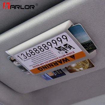 

Car Sunshade Board Clip Card Holder Car Phone Number Temporary Parking Card Tag Supplies Card Folder Card Holder Car Styling