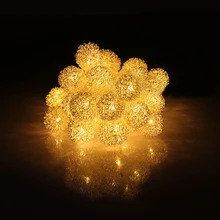 Батарейный светодиодный гирлянда сказочные Огни праздничного освещения железные Рождественские огни уличные Свадебные украшения