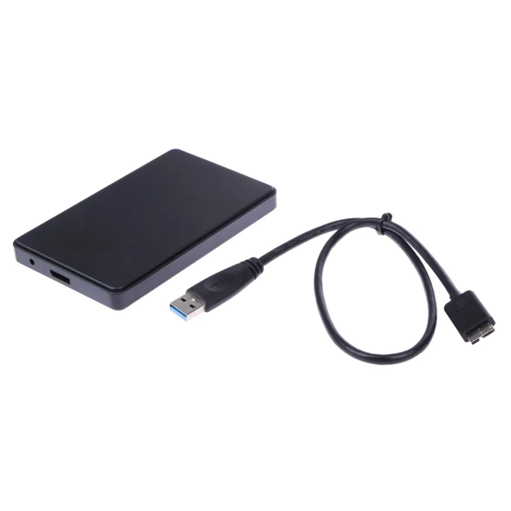 Пластиковый 2," Высокоскоростной USB 3,0 интерфейс SATA HD коробка HDD жесткий диск Внешний корпус Чехол Caddy SATA с USB кабелем провод