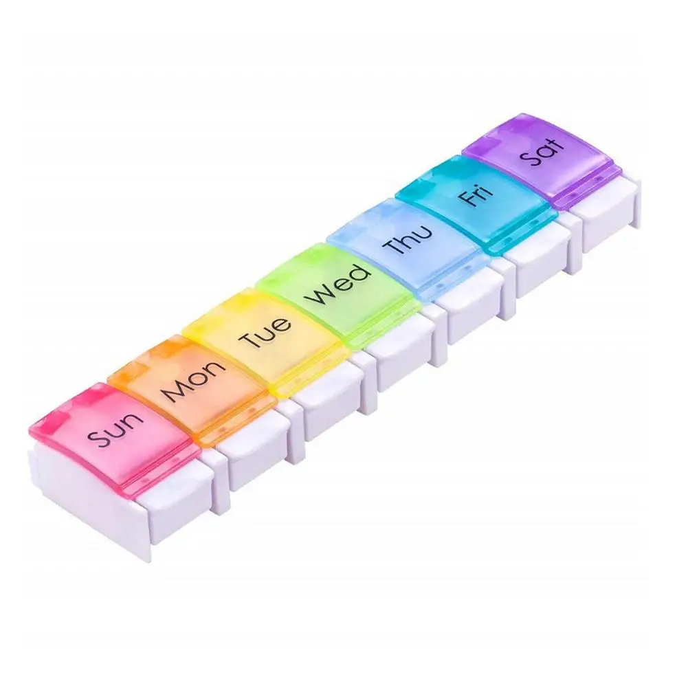 

1PCS Seven Colors 7 Days Weekly Tablet Pill Medicine Box Holder Storage Organizer Container Case Pill Box Splitters