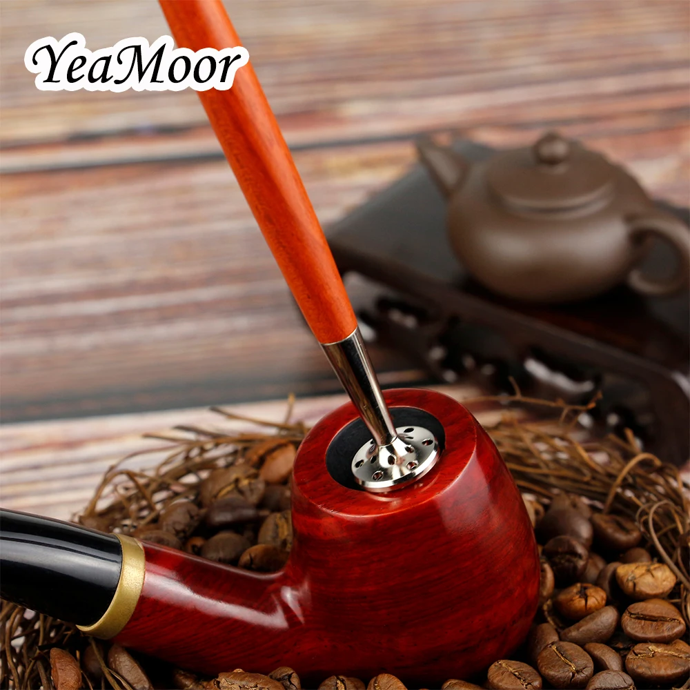 New Stainless Steel Tobacco Tamper Multifunction Wood Smoking Tools for Loose and Tamp Straight Tobacco Pipe Presser