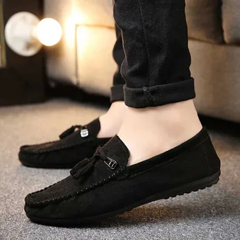 

Spring Tassel Men'S Fashion Solid Peas Shoes Convenient Slip-On Comfortable And Breathable Korean Version Of The Tide Shoes Male