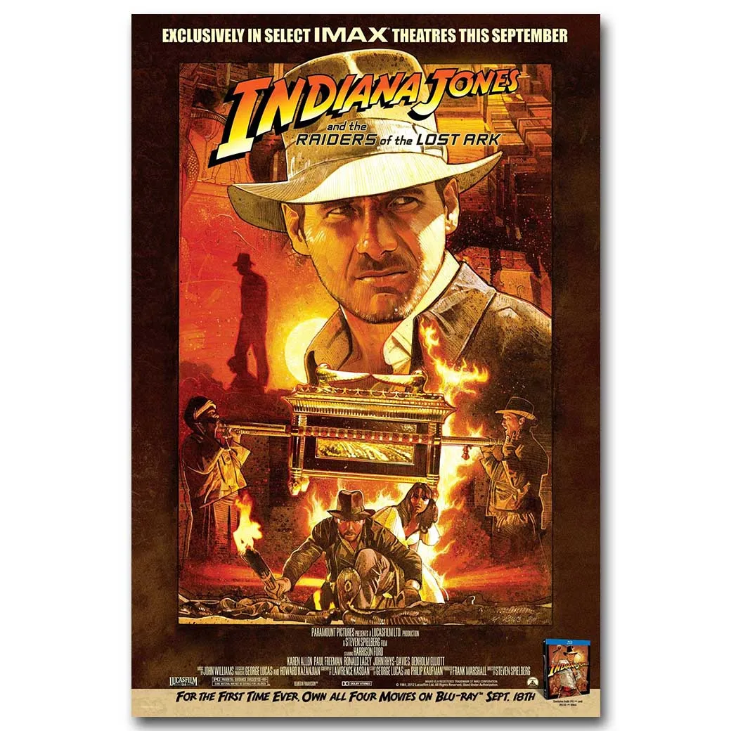

Indiana Jones Art Silk Fabric Poster Print 13x20 24x36 inch Harrison Ford Movie Picture for Living Room Wall Decoration 002