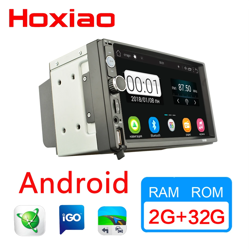 2 Din сенсорный экран автомобильный мультимедийный плеер аудио Авто 7'ɺndroid