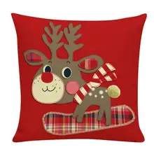 Горячая Распродажа Модный Рождественский лось хлопок льняная наволочка для подушек талия наволочка диван, домашний декор только для вас