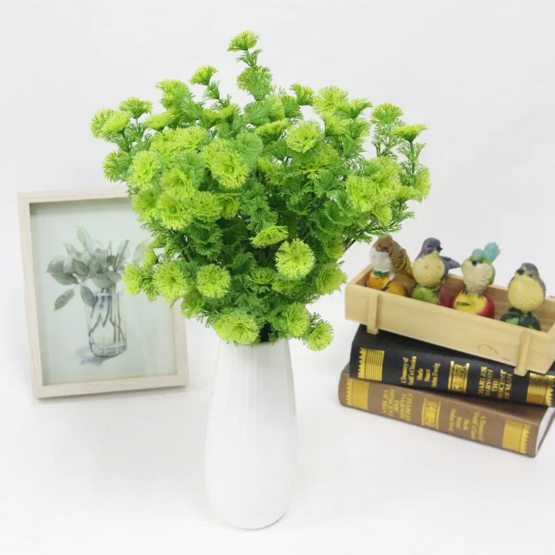 Flone Artificial Aquatic Plants Fake Plant Wall Simulation Flower Fern Leaves Plastic Plant Wedding Home Office Party Decor Art (8)
