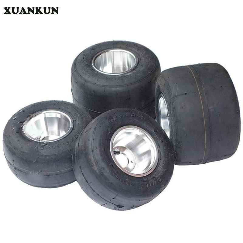 Image XUANKUN  Drift Car Three Round Four Karting Vacuum Tires 11 * 7.10 5 10 * 4.50 5 Inch Tires Plus Wheels