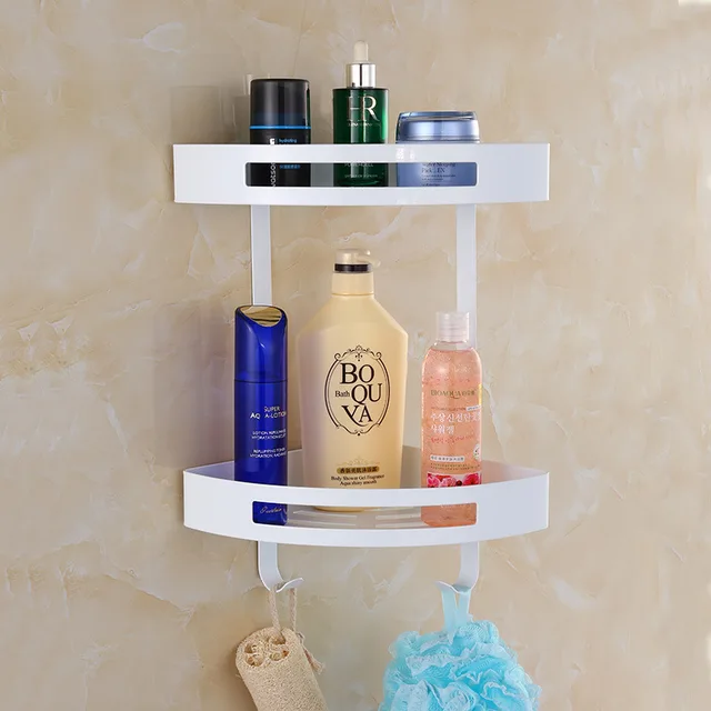 AUSWIND Europese Rvs 304 Wit Cosmetische Hoek Badkamer Plank ... AUSWIND Europese Rvs 304 Wit Cosmetische Hoek Badkamer Plank ...