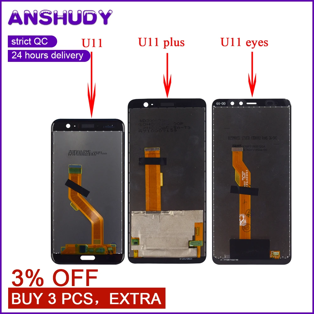For HTC U11 LCD Display Touch Screen Digitizer Sensor Assembly For HTC U11 LCD Display U11 Plus Touch Screen U11 + U11 Eyes
For HTC U11 LCD Display Touch Screen Digitizer Sensor Assembly For HTC U11 LCD Display U11 Plus Touch Screen U11 + U11 Eyes
