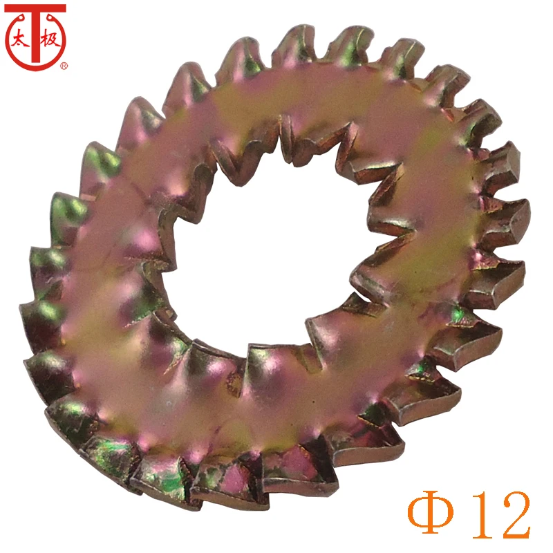 

(12) зубчатые шайбы QC333 с замком, внешние и внутренние зубья (Q411), 50 шт./партия