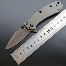 Eafengrow Kershaw 1555Ti Folding Pocket Knife 8Cr13MoV Steel Titanium plating Flipper Outdoor Survival EDC Tool kitchen knife Eafengrow Kershaw 1555Ti Folding Pocket Knife 8Cr13MoV Steel Titanium plating Flipper Outdoor Survival EDC Tool kitchen knife