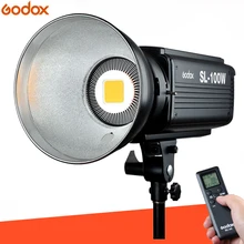 Godox SL100W 5600K AC 100~ 240V 50/60Hz 16 Каналы непрерывной студийной съемки Светодиодная лампа для освещения видео Bowens Mount