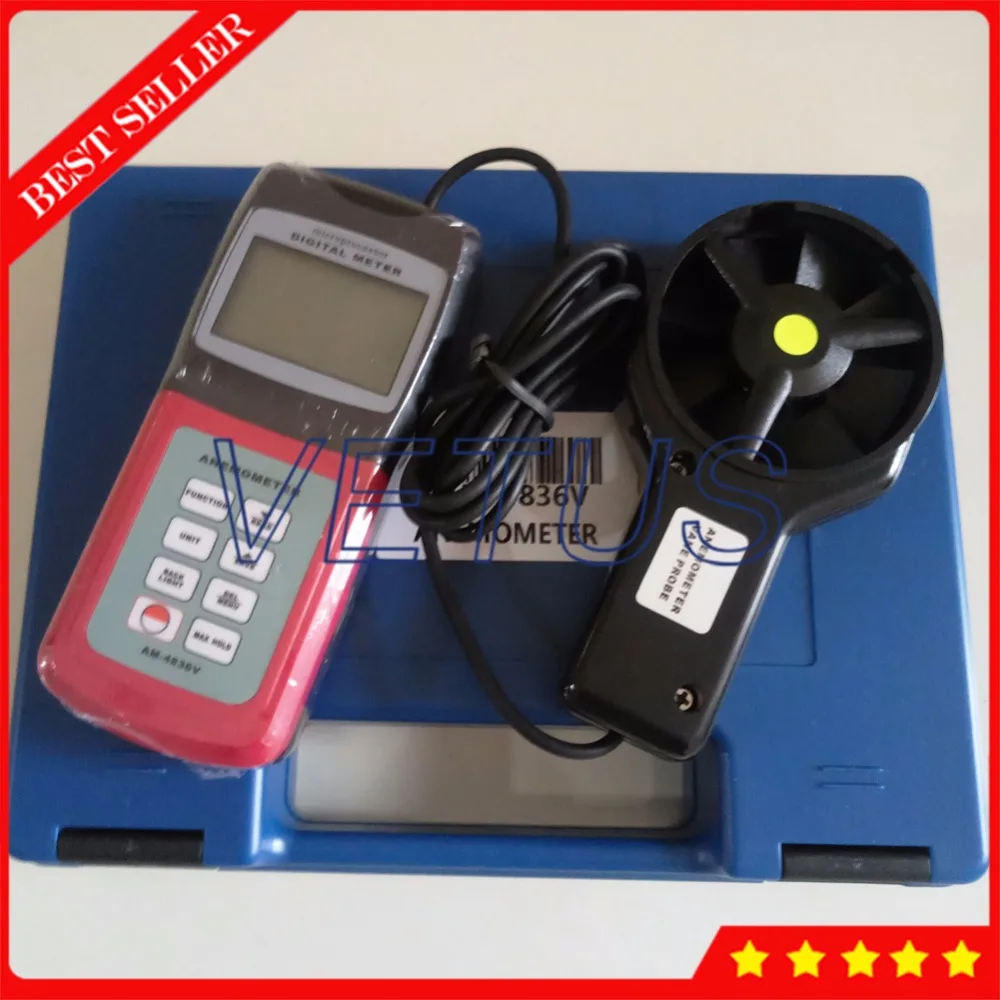 AM4836V Multifunctional Digital Anemometer Handheld Air Flow Meter