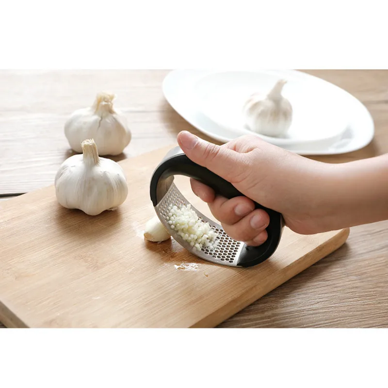 YINUO Stainless Steel Garlic Presses Manual Garlic Mincer Chopping