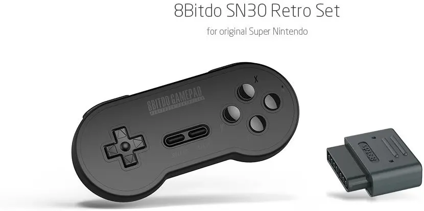 8bitdo Беспроводной Bluetooth SN30 ретро набор для nintendo SNES SF-C - Цвет: Black