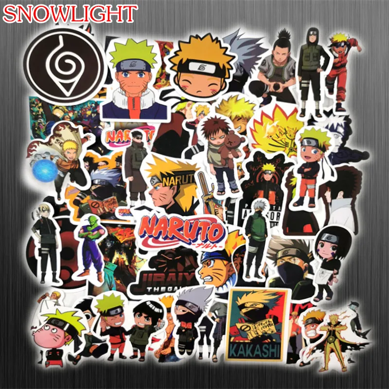 50 PCS Japan Anime Naruto Sasuke Uzumaki Stickers For Laptop skateboard