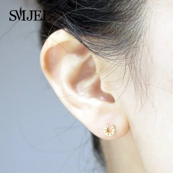 SMJEL 10 PCS-S032 горячие новые модные оптовые подковы серьги гвоздики для женщин