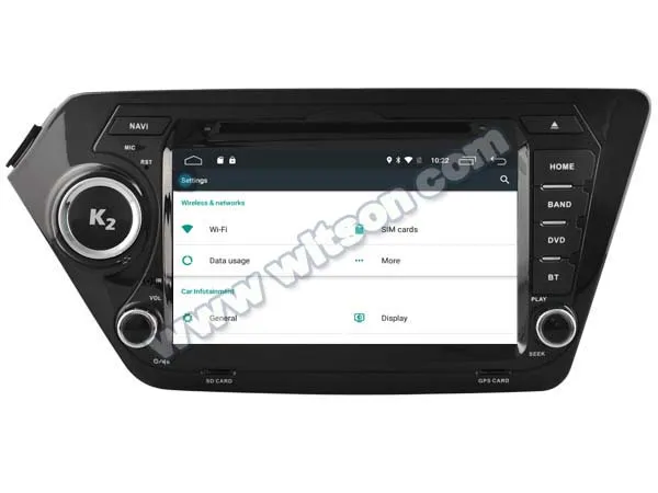 Автомобильный DVD плеер с четырехъядерным процессором 8 дюймов Android 6 0 для Kia Rio 2011
