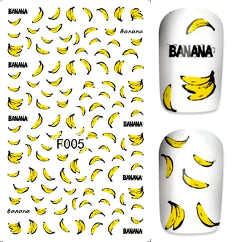 

2018 DIY Designl banana Nails Art decorations Stickers mixed Design Nail decals manicure tools New arrival