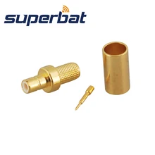 Superbat 10 шт. SMB обжимной Джек женский прямо на коаксиальный кабель RG58.LMR195, RG142 РФ разъем