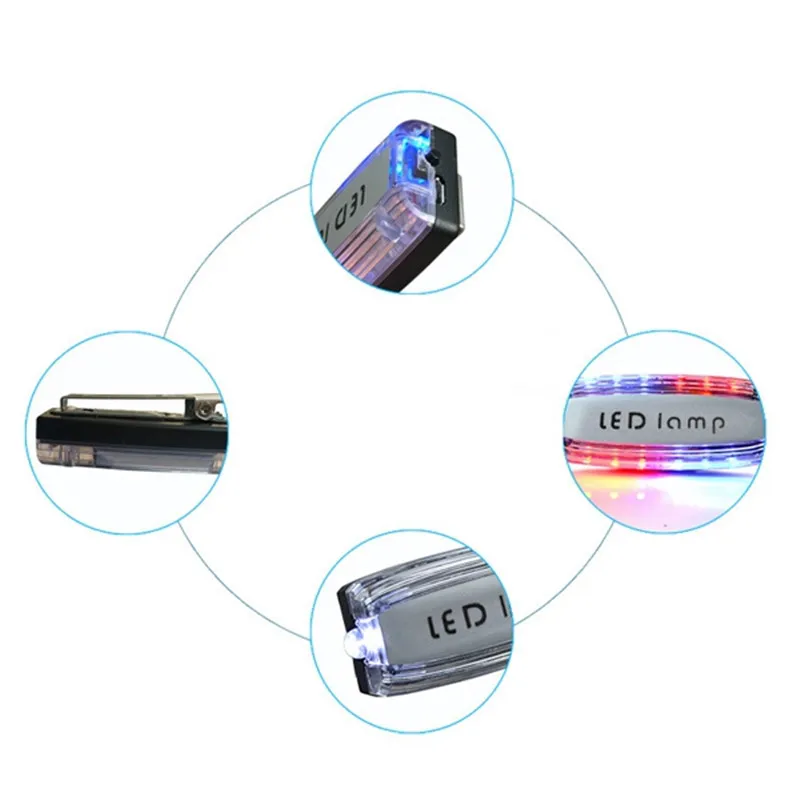 Ночник usb зарядка синий красный светодиодный мигающий наплечный свет мини предупреждающий сигнал дорожный фонарь вечерние лампы атмосферная лампа светодиодный свет