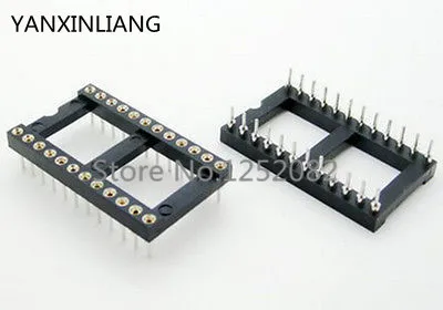 

20PCS 24 Pin Round DIP IC Socket Adapter Wide 24Pin Pitch 2.54mm Connector