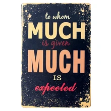 [Mike86] кому много это даст вам гораздо металлический подарок паб Wall art вывески ручной работы Паб декор B-211 заказ смешивания 20*30 см