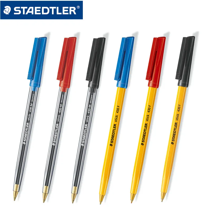 Ручка STAEDTLER 430F/M Canetas шариковые ручки Черный Синий Красный Ручка Студенческая Caneta офисная Lapiceros Creativos Papeleria Y Oficina