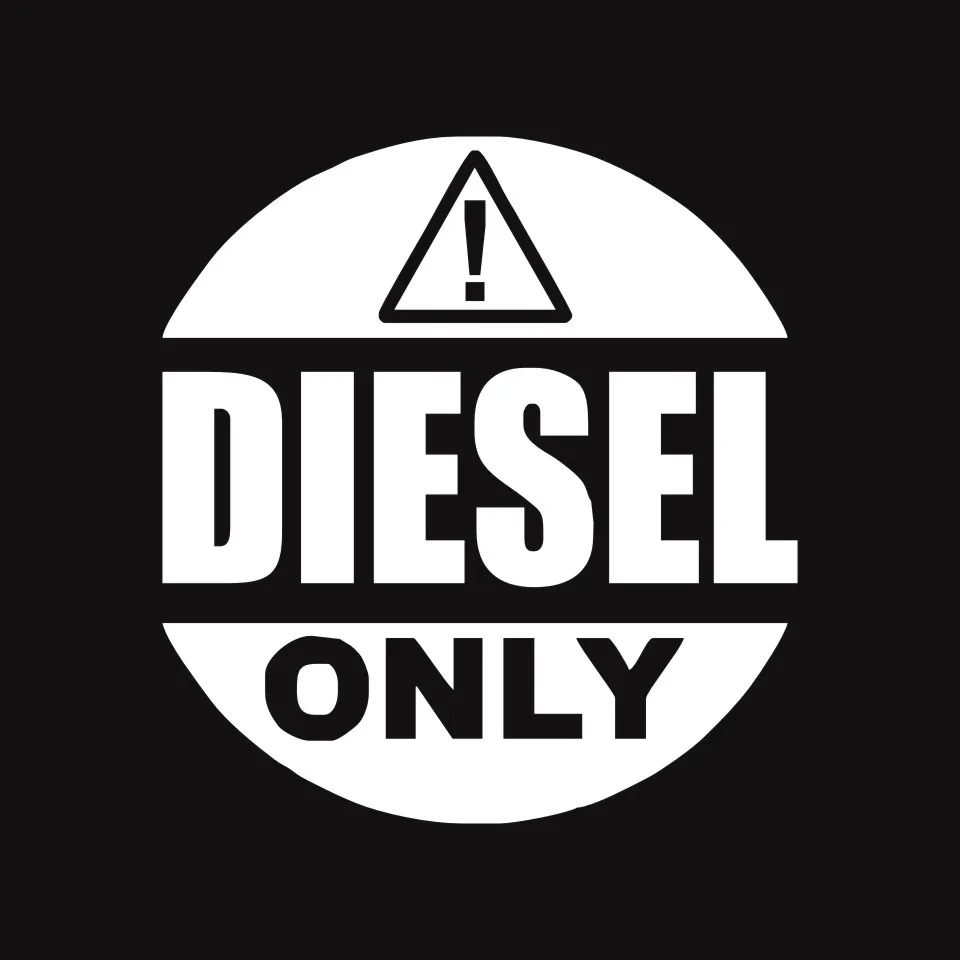 Cunymagos Warning Mark DIESEL ONLY Car Sticker Creative Vinyl Decoration Car Styling Fashion Body Car Decal Sticker Funny 13.114.1CM  (6)