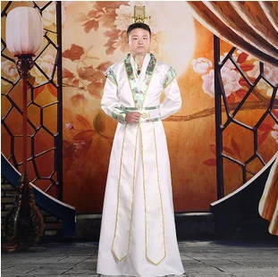 ZZB059 Vestido largo синий и белый hanfu одежда костюм для влюбленных в китайском стиле hanfu Свадебный Жених и невеста chiaki - Цвет: Man