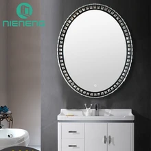

Nieneng LED Bathroom Oval Mirror 30 Inch Demist Lighted Vanity Make up Heated Mirror Dimmer & Defogger Silver Backed ICD90109BWZ