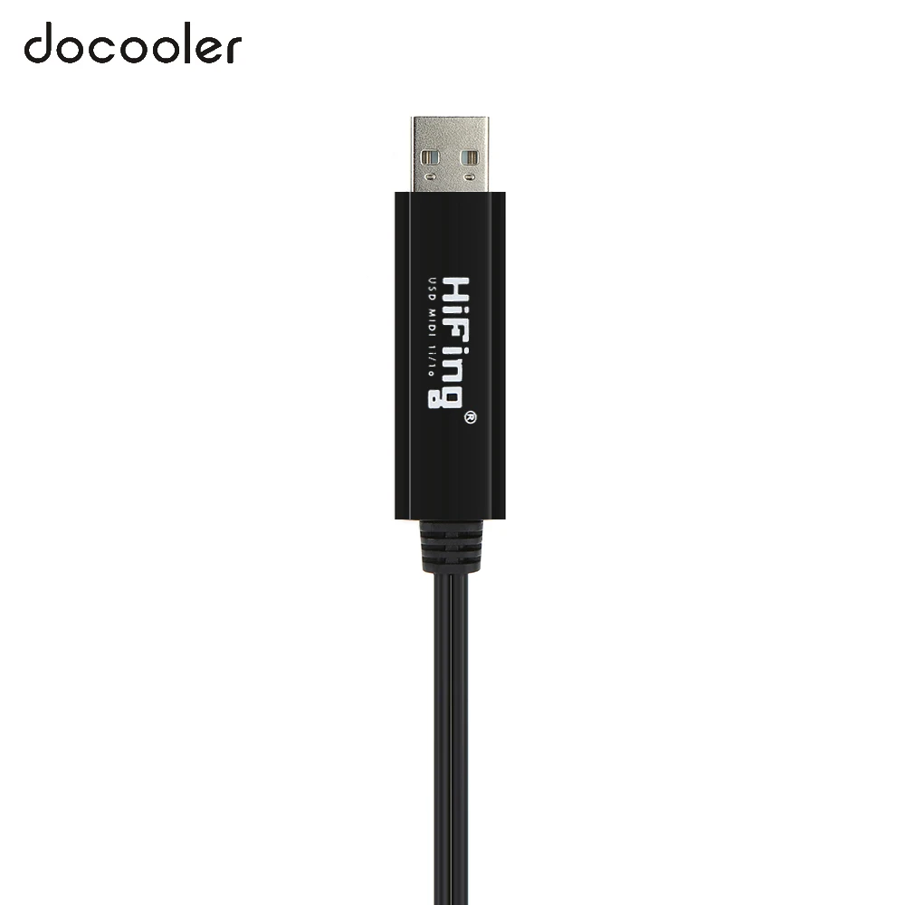 

USB IN-OUT MIDI Cable One In One Out Interface 5 Pin Line Converter PC to Music Keyboard Adapter Cord Black