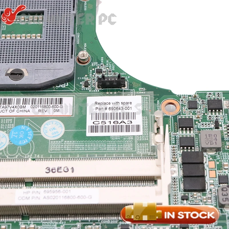 NOKOTION для hp 8570W Материнская плата ноутбука 690643-001 690643-501 690643-601 HD4000 DDR3 J8A с графикой слот