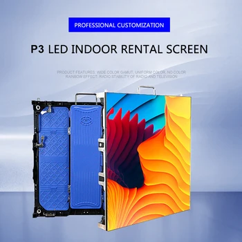 

Free shipping 1m2 quare meter with case p3 indoor rental led screen display stage effect equipment for dj disco concert