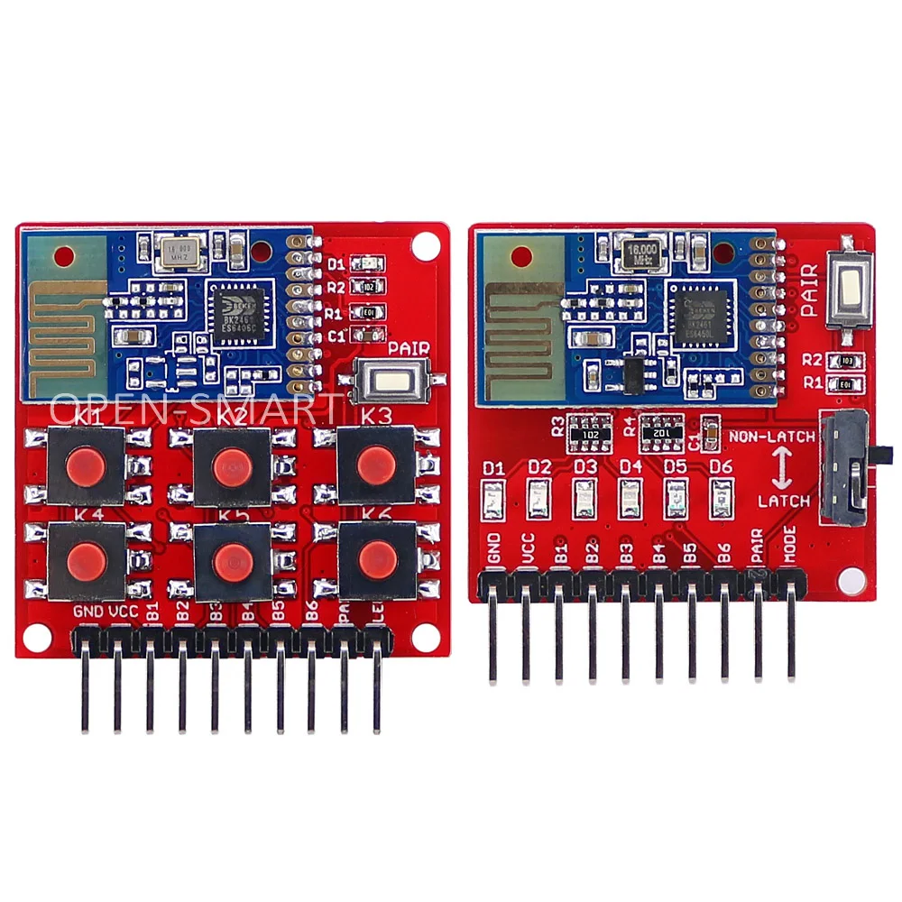 OPEN-SMART 2.4G Wireless Switch Remote Kit 6 Channel Transmitter Receiver Module Without Programming for DIY Onboard Pair Button OPEN-SMART 2.4G Wireless Switch Remote Kit 6 Channel Transmitter Receiver Module Without Programming for DIY Onboard Pair Button