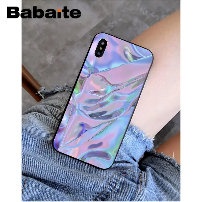 Babaite باستيل معدني TPU لينة سيليكون أسود جراب هاتف ل أبل فون 8 7 6 6 S زائد X XS ماكس 5 5 S SE XR الهواتف المحمولة Babaite باستيل معدني TPU لينة سيليكون أسود جراب هاتف ل أبل فون 8 7 6 6 S زائد X XS ماكس 5 5 S SE XR الهواتف المحمولة