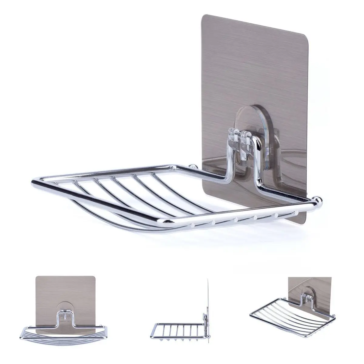 Stainless Steel Soap Dish Adhesive Bathroom Holder Shower Soap Dish Adhesive Bathroom Holder