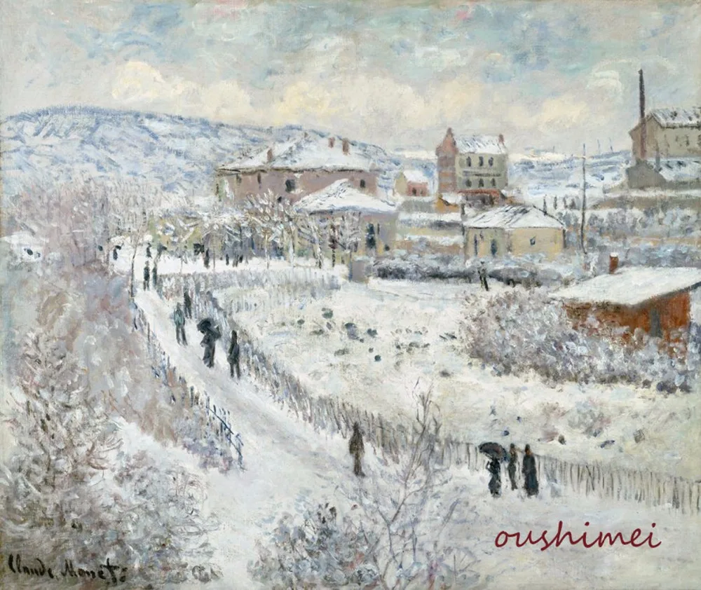 Hand Painted Modern Abstract Wall Art Decorative Calligraphy Acrylic Picture Handmade Winter Landscape Oil Painting on Canvas