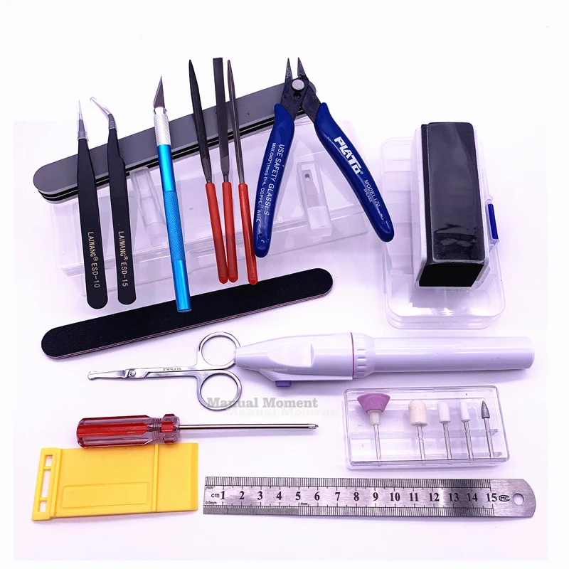  Upgrade Tools COMBO Scale Military Gundam Assembly Model Tool Kits Electric Grinding Machine Storag