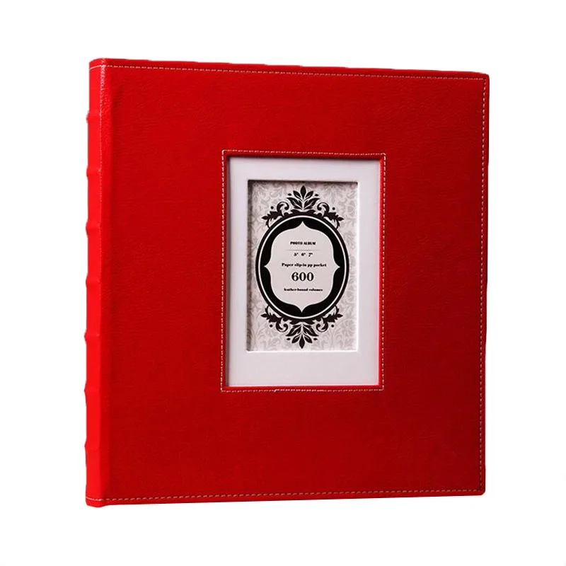 

New 600 5/6/7 inch insert Album Retro PU Leather Handmade DIY Albums Wedding Photo Collection Scrapbook Memory album gifts