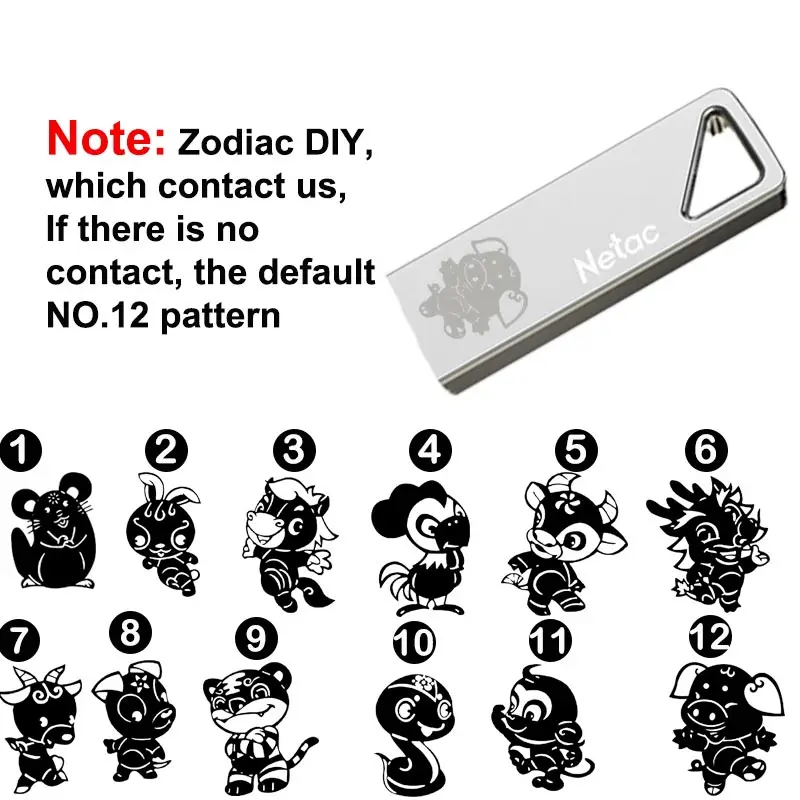 U326 32GB Zodiac DIY Netac флешки usb flash drive ФЛЕШКА pendrive 32 Гб Флешка 64 Гб Pincho USB флешка 64 ГБ флеш-Диск флеш-диск на ключ с OTG типа c pen drive флешка мини карта памяти - Цвет: U326 32GB Zodiac DIY