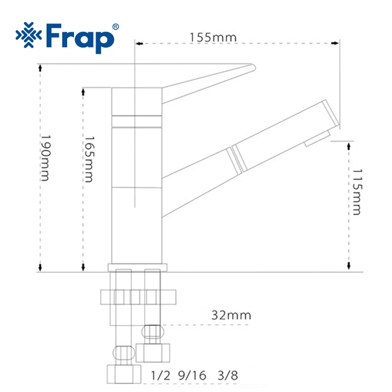 Frap High Quality Pull Out Bathroom Basin Sink